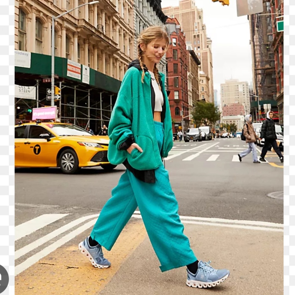 Free People Teal Wide Leg Pants